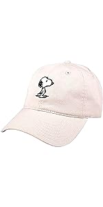 Peanuts Snoopy Dad Hat, Adjustable Baseball Cap Athletic Look Hat.