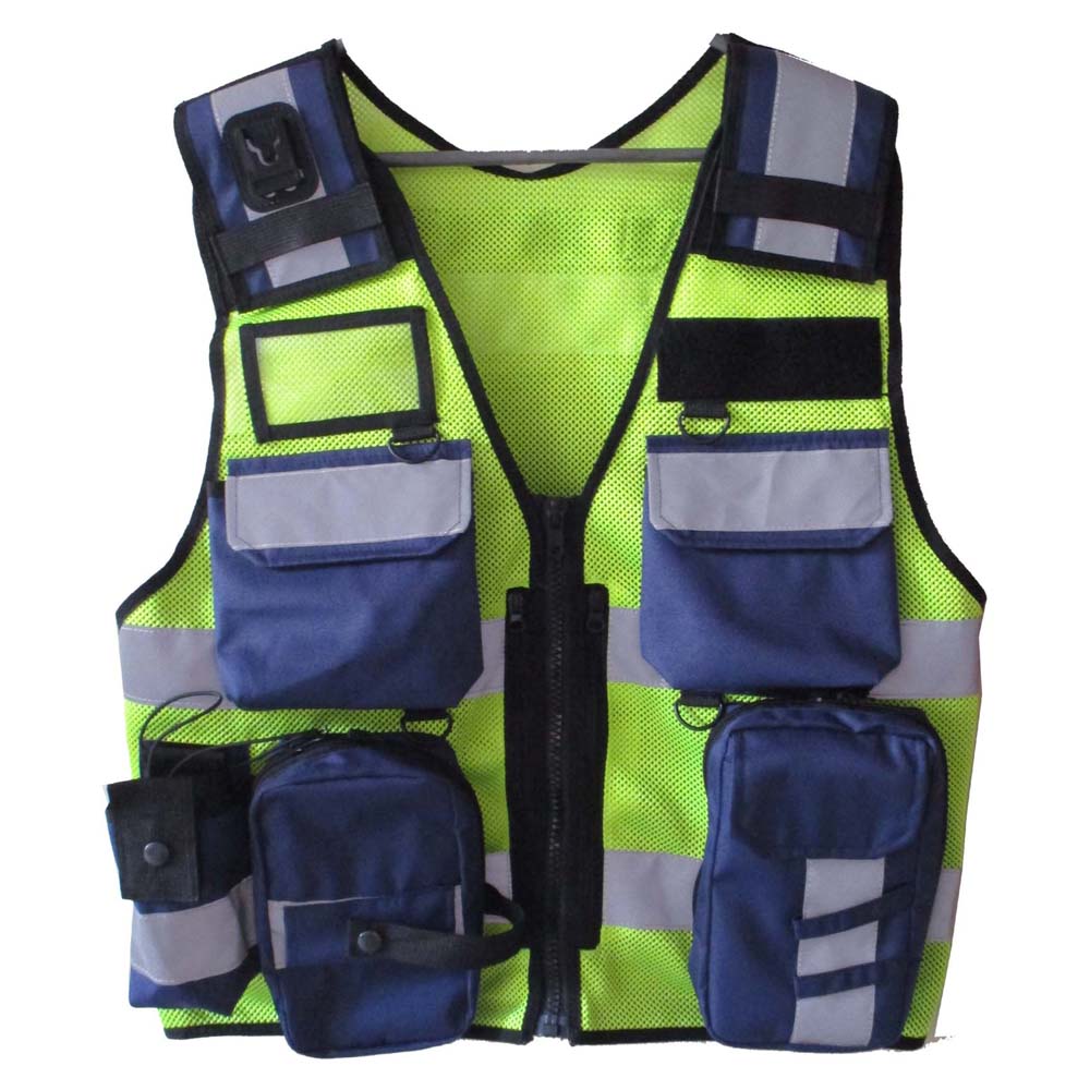 Hi Viz Tactical Vest Multi Pockets and Elasticated Loops