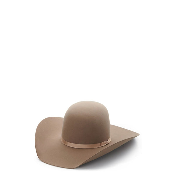 Rodeo King 10X Pecan Open Crown Felt Cowboy Hat Classical Style For Everyday Wear.