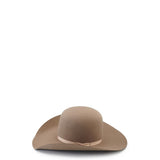 Rodeo King 10X Pecan Open Crown Felt Cowboy Hat Classical Style For Everyday Wear.