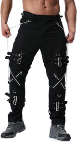 Men's Fashion Hiphop Rock Punk Gothic Pants Techwear Sport Hiking Riding Cotton Casual Cargo Pants