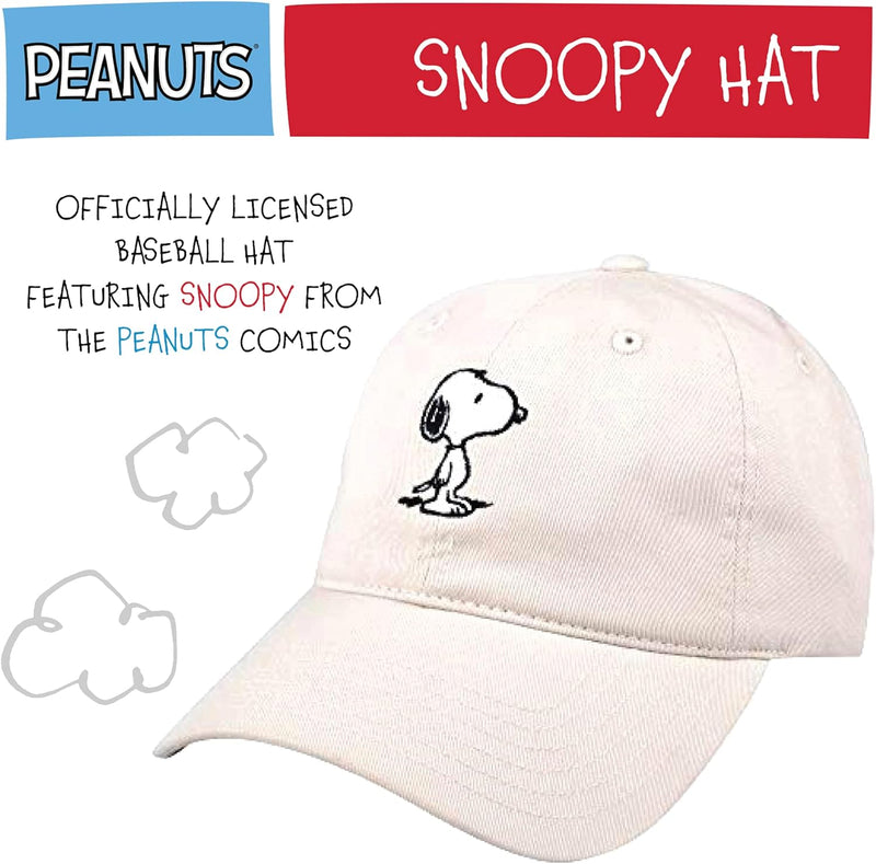 Peanuts Snoopy Dad Hat, Adjustable Baseball Cap Athletic Look Hat.