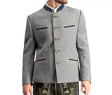 Men's Gray German Bavarian Austrian Wool Tracht Jacket