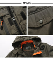 Men Tactical Jacket Breathable Military Style Army Coat Hooded Windbreaker Waterproof Bomber Jacket