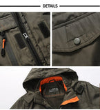 Men Tactical Jacket Breathable Military Style Army Coat Hooded Windbreaker Waterproof Bomber Jacket