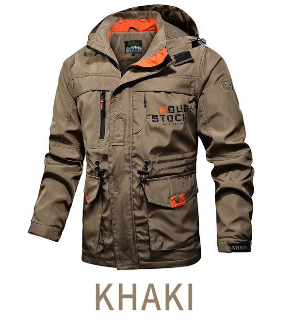 Men Tactical Jacket Breathable Military Style Army Coat Hooded Windbreaker Waterproof Bomber Jacket