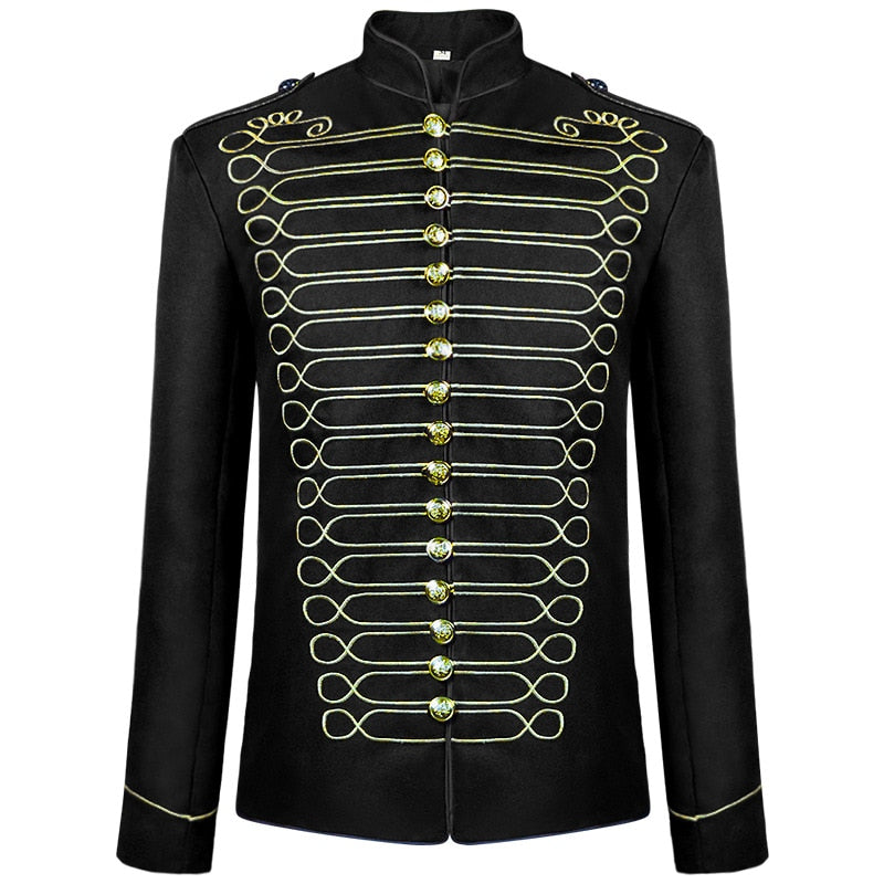 Men Custome Cosplay Embroidery King Prince Renaissance Long sleeve Jacket