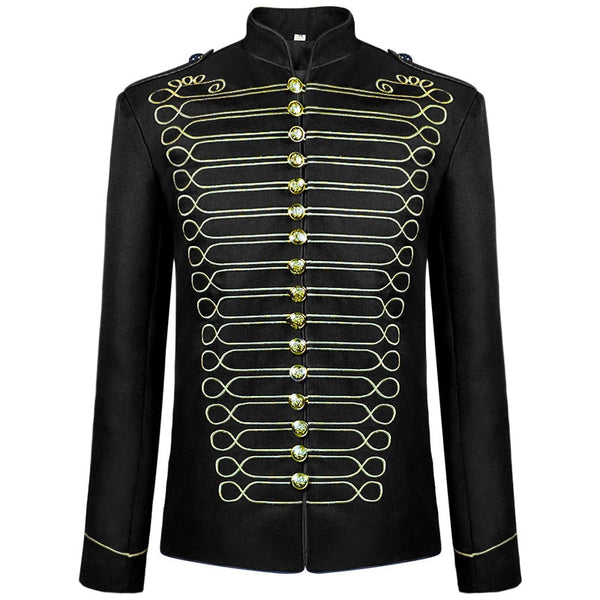 Medieval Men Custome Cosplay Embroidery King Prince Renaissance Long sleeve Jacket