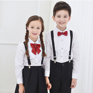 Kids Dress Shirt Boys' Formal Dress Shirts Party Stage Performance Tuxedo Children's Shirts