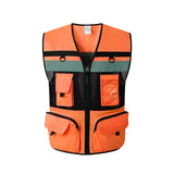 High Visibility Utility Safety Vest Mesh Breathable Work Gilet Hi Vis