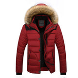 Fur Collar Hooded Men Winter Jacket Outerwear Thick Thermal Men Warm Wool Liner Coat Men Coat Snow Parka Down Jacket