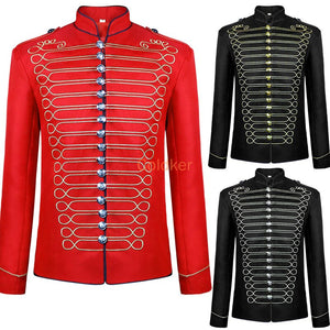 Men Custome Cosplay Embroidery King Prince Renaissance Long sleeve Jacket