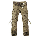 Men Cargo Pants Trouser Big Pockets Decoration