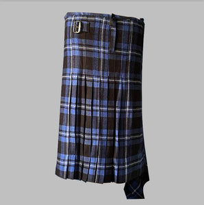 Gothic Fashion Utility Kilt For Men Blue Stripes Scottish,Classic,Modern Kilt