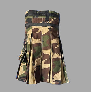 Gothic Mens Utility Kilt Army Punk Style Modern Classic Scotish Kilt