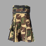 Gothic Mens Utility Kilt Army Punk Style Modern Classic Scotish Kilt