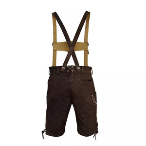 Oktoberfest Men's Suede Leather Porche Bavarian German Lederhosen Short Outfit