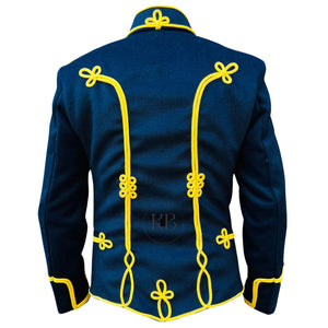 Navy Blue Hussars Jacket Tunic Jacket Military Uniform Men Napoleonic GLOUCESTERSHIRE