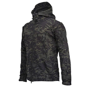 Men Jacket Soft Shell Waterproof Windproof Windbreaker Tactical Coat for Hiking Camping Hunting Thermal Male