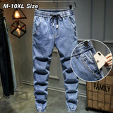 Men Baggy ripped solid Pants Cargo Male Casual Denim Fashion Mens Long Jeans Trousers