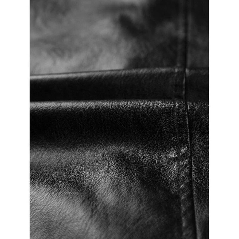 Men Leather Jacket Coat Men Spring Outfit Design Motor Biker Pocket jacket