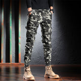 Men Jeans Camouflage Military Trousers Multi Pockets Casual Cargo Pants Hombre Zipper Bottom Hip Hop Joggers