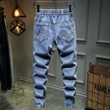 Men Baggy ripped solid Pants Cargo Male Casual Denim Fashion Mens Long Jeans Trousers
