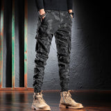 Men Jeans Camouflage Military Trousers Multi Pockets Casual Cargo Pants Hombre Zipper Bottom Hip Hop Joggers