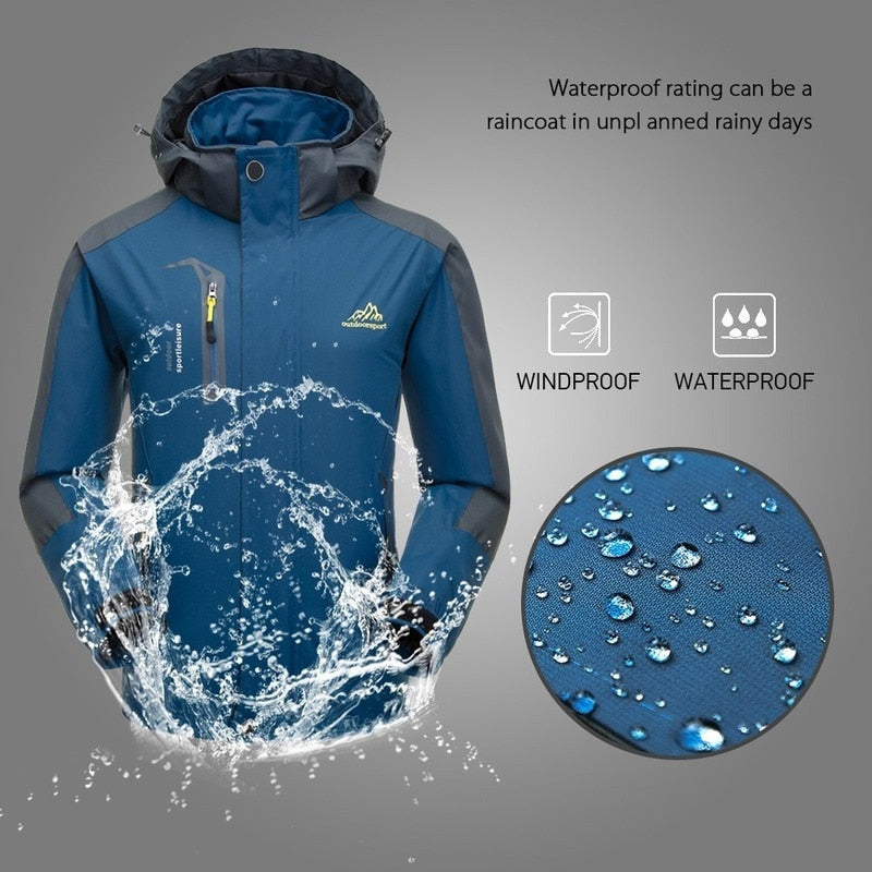 Men's Softshell Hiking Jackets Male Outdoor Camping Military Trekking Climbing Coat for Waterproof Windproof