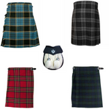 KIDS BOYS, GIRLS 13-Oz Casual / Formal Wear Scottish Tartan Kilt 20 Tartans