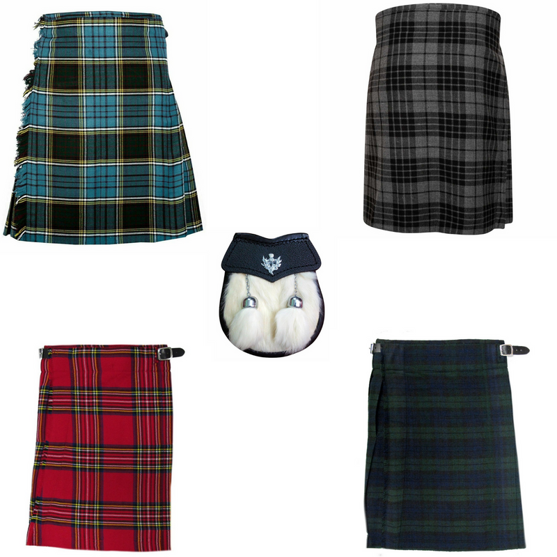 KIDS BOYS, GIRLS 13-Oz Casual / Formal Wear Scottish Tartan Kilt 20 Tartans