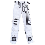 White & Black Men's Gothic Trouser Cyber Punk Gothic Baggy Trouser Pant