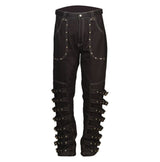 EMO Straps Pant Gothic Bondage Cyber Trouser Black Women Punk