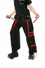 Bondage Trouser Punk Rock Transformer Black Red Gothic Men's Trousers