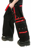 Bondage Trouser Punk Rock Transformer Black Red Gothic Men's Trousers