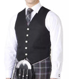 Men’s Black Argyle Kilt Jacket with Vest - Premium Wedding Formalwear for Scottish Highland Outfits