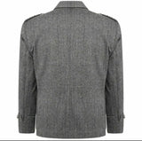 Men's Grey Tweed Argyle Kilt Jacket with Waistcoat - Wedding Formal Highlandwear