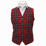 Royal Stewart Scottish Men Traditional Tartan Waistcoat, Plaid