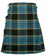 Kids Scottish Tartan Kilt Outfit With White Sporran Fur with 2 Tassels & Thistle Badge
