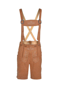 Men's Bavarian Lederhosen Synthetic Leather with Matching Suspenders Shorts