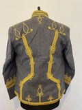 Men's Napoleonic Hussar Jacket - Gray Military Uniform Tunic Pelisse Hussar Coat