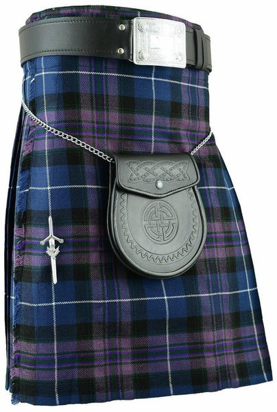 Men's Traditional highland 5 yard Pride of scotland kilt set outfit