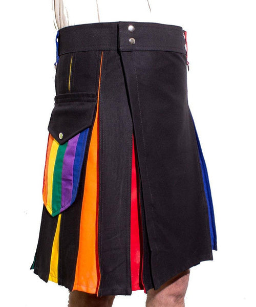 Scottish Rainbow Utility Hybrid Kilt Pride Kilts For Men