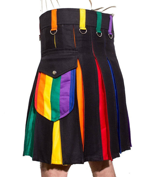 Scottish Rainbow Utility Hybrid Kilt Pride Kilts For Men