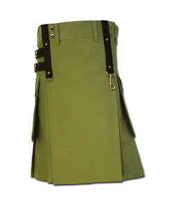 Fashion Utility Kilt Green Steam Punk Kilts For Men