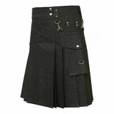 Traditional Fashion Kilt Detachable Pockets Denim utility Kilts For Men