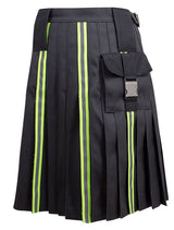 Scottish Traditional Highland Firefighter Kilt Utility High Visibility Kilts For Men 100% Cotton