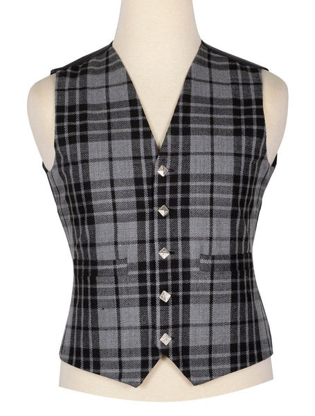 Men's Traditional 5 Button Scottish Plaid Vest