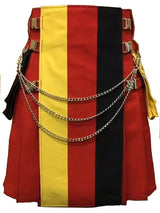 Great Scottish German Flag utility Kilt For Men