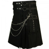 Men's Gothic Fashion Utility Kilt For Men